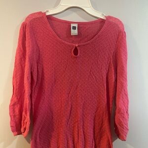 GAP Coral Textured Blouse size large